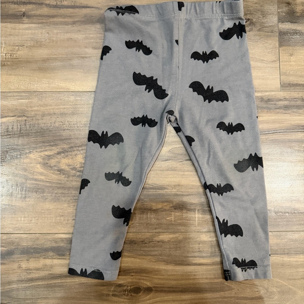 Kids Gray Bat Print Leggings